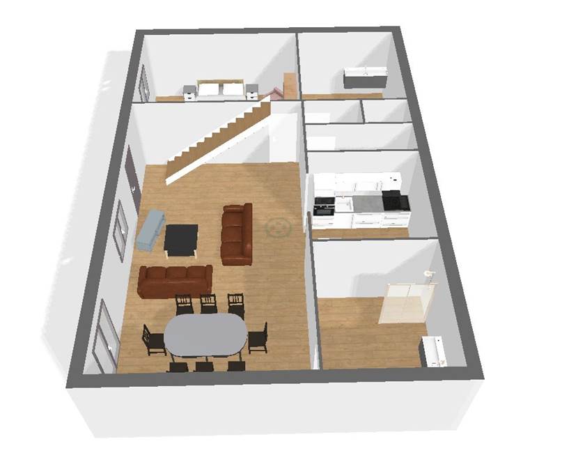 Plan 3D Rez de chaussée