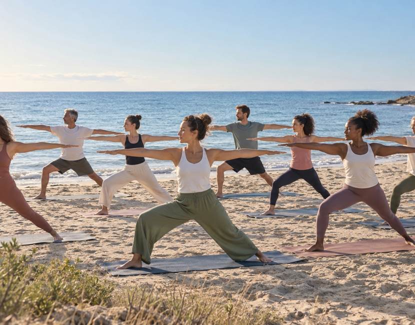 Yoga à la mer