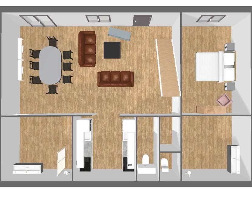Plan 3D Rez de chaussée