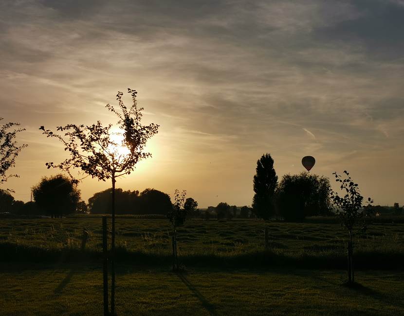 vue du balcon le soir