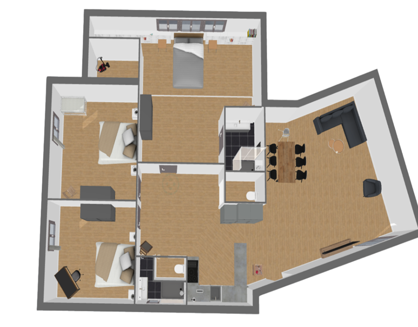 plan vue du dessus / plan top view