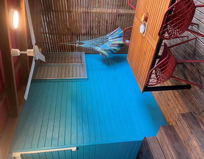 terrasse bungalow bananier  