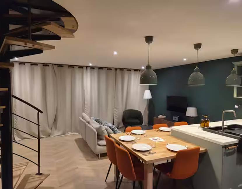 Pièce de vie conviviale – cuisine ouverte – salle à manger