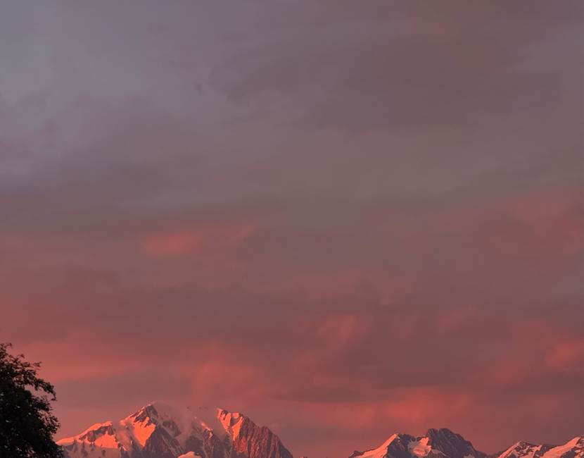 Coucher de soleil sur le Mont-Blanc