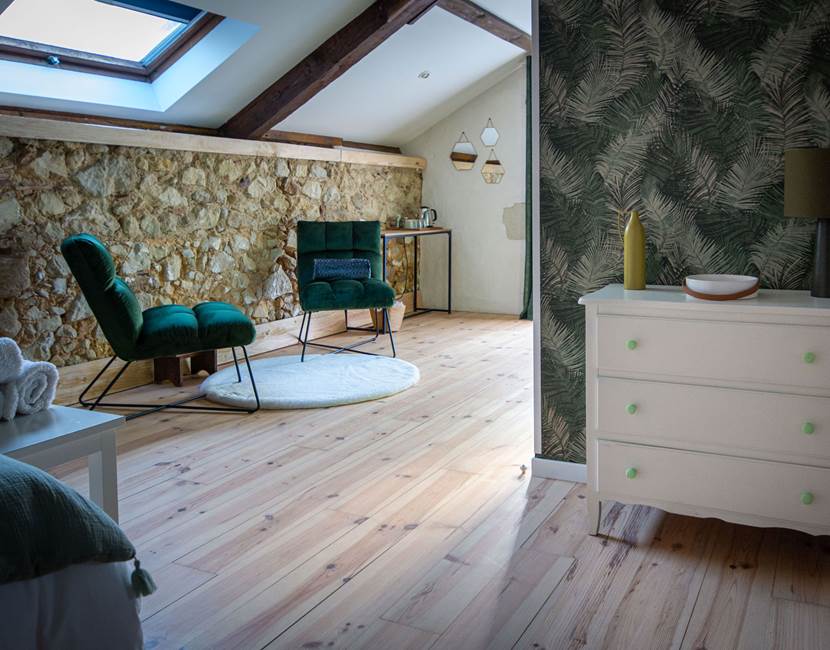 Chambre d'hôtes les chemins de Berdis Blanche vue ensemble3
