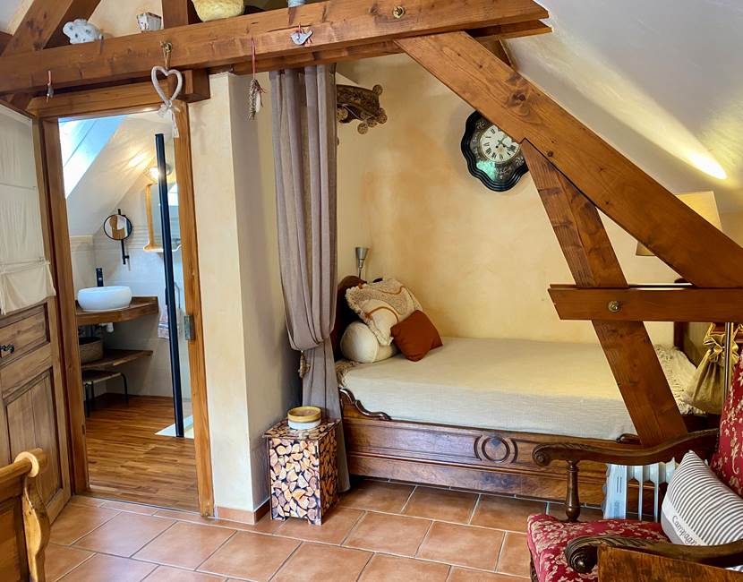 Chambre Campagne - Lit 100 x 190 cm dans l’alcôve