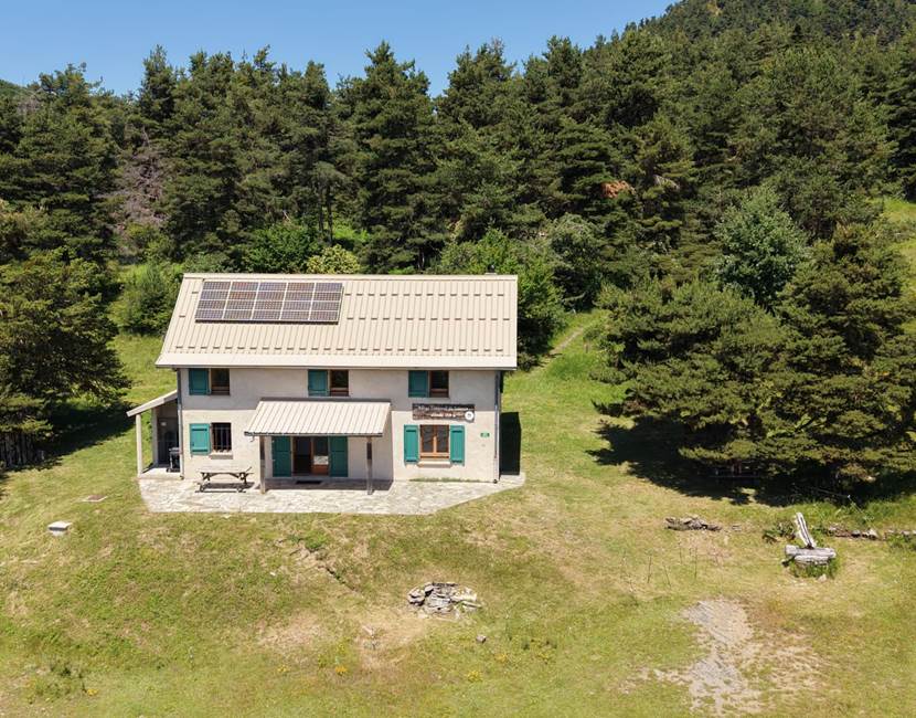 Vue aérienne du refuge