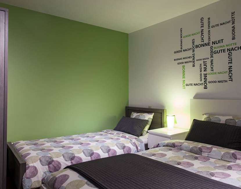 Chambre 1: Chambre familiale, 1 lit double, 1 lit simple, 1 lit bb.