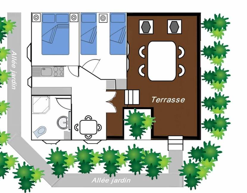 plan bungalow Bananier