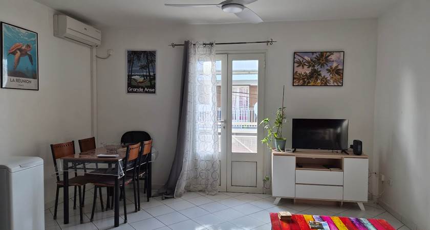 séjour, climatiseur, ventilateur plafond