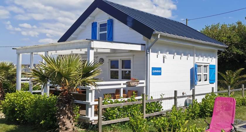 Chalet vue mer avec terrasse couverte pour un séjour en famille à Plouarzel en Bretagne