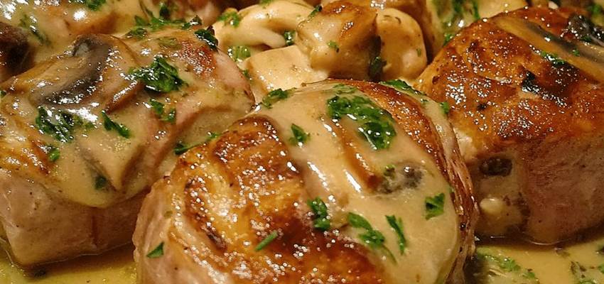 Les paupiettes de porc en sauce