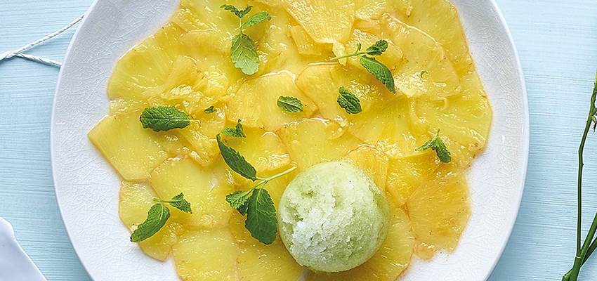 Le carpaccio d'ananas