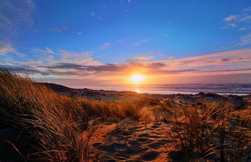 Coucher de soleil sur les plages des Landes-photo-page