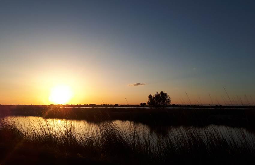 Le couché du soleil en Camargue-photo-page