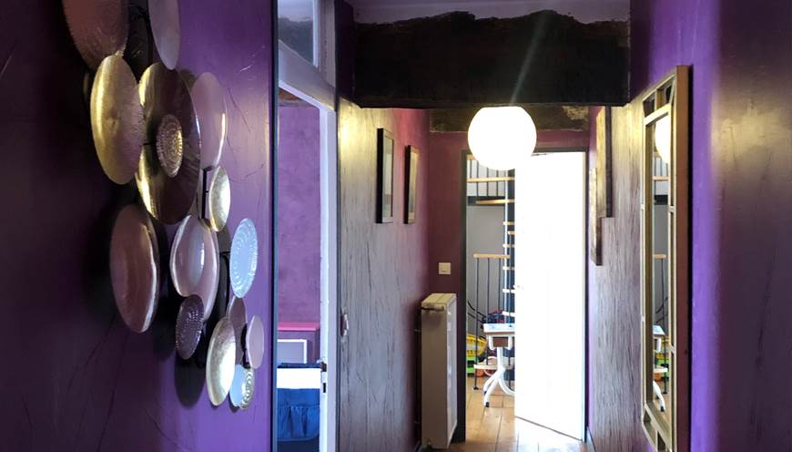 couloir desservant les chambres au rdc