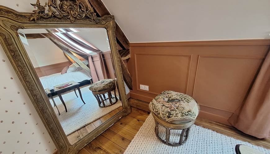 chbre terracotta miroir gite de charme le quatre feuilles