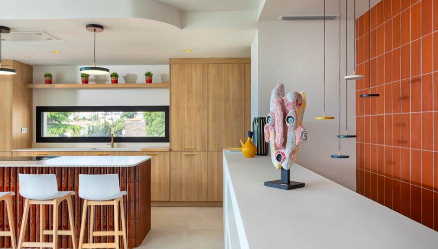 7 Oliveres Loft vers le niveau Patio