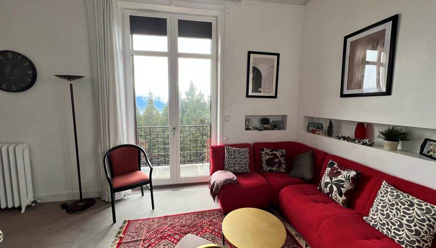 Coin salon 2 balcons, espace détente, TV laissez vous emporter par la magie des Pyrénées