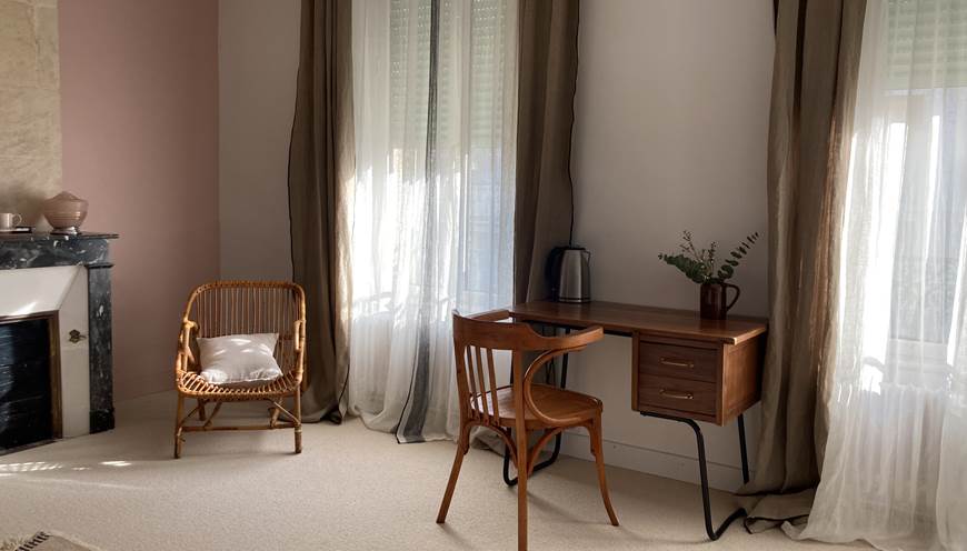 Chambre Terracotta - Bureau + coin détente