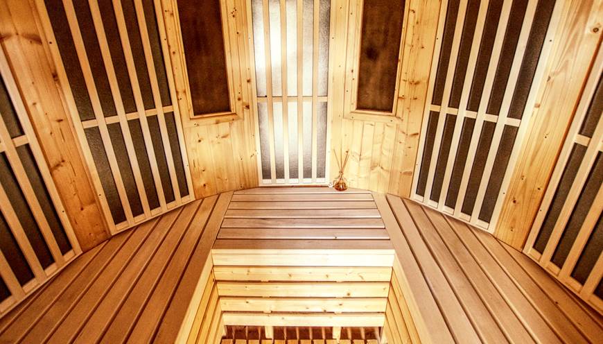intérieur du sauna