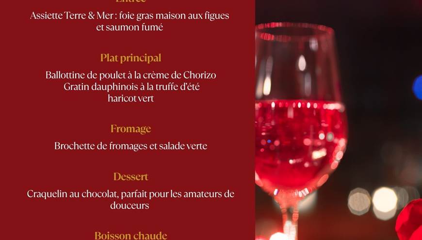 Menu Saint-Valentin Moderne Minimaliste Rouge