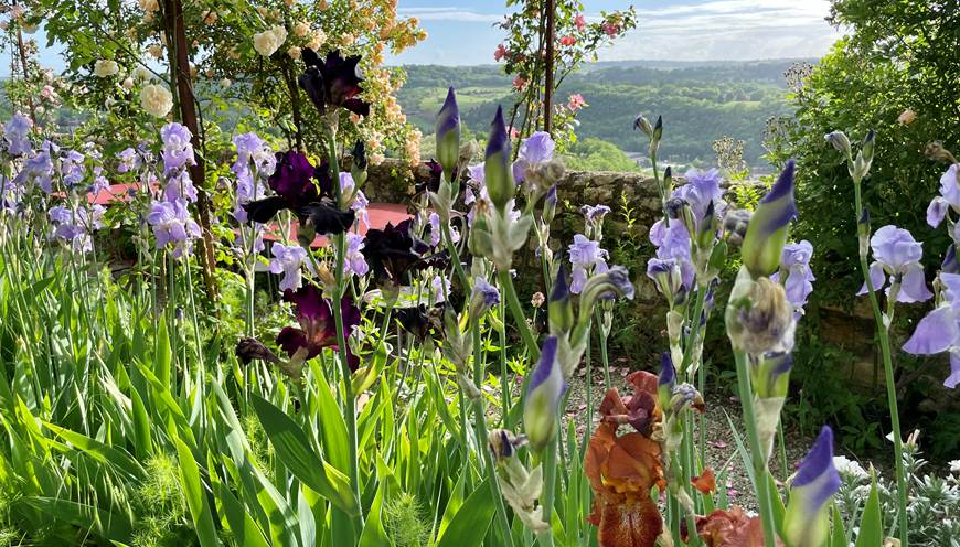 Jardin avec vue panoramique sur la vallée