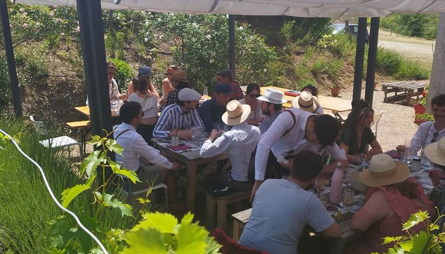 Déjeuner en  extérieur