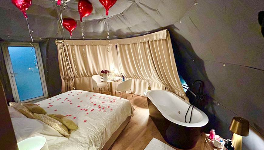 Nuit ultra romantique pour demande en mariage, anniversaire, évènement