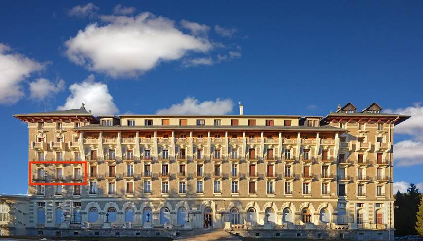 Bienvenue au Grand Hôtel de Font Romeu Appartement familial de 80m2 plein sud au 2éme étage avec ascenseur.