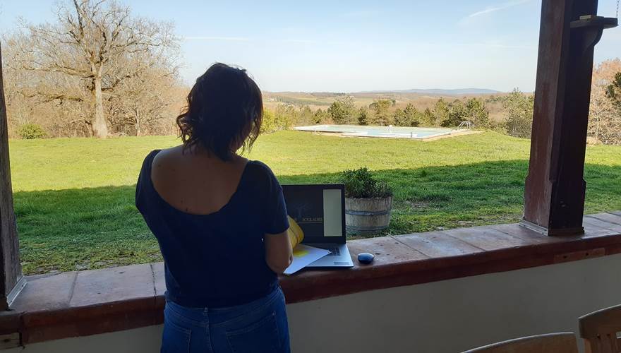 télétravail dans un cadre de rêve