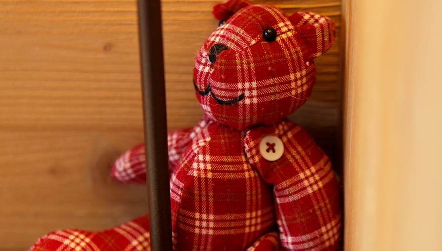 detail décoration nounours petit coeur