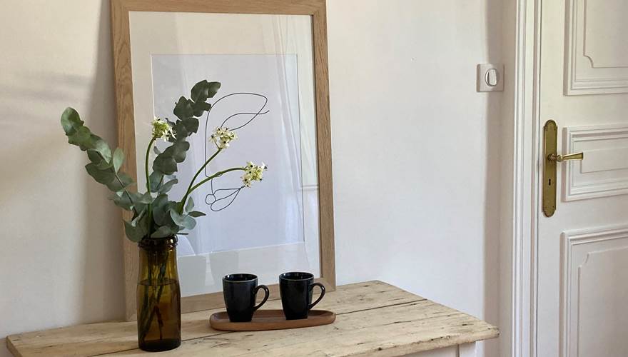 table chambre bleue