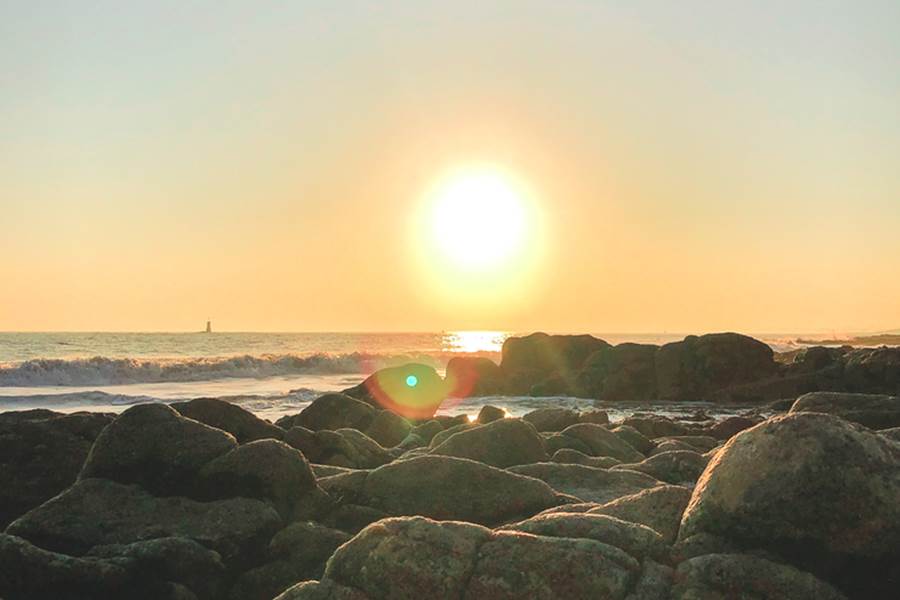Coucher de soleil sur la Pointe Saint-Gilles Bénodet