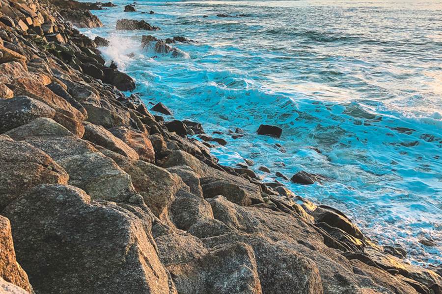 La corniche de Bénodet au coucher du soleil