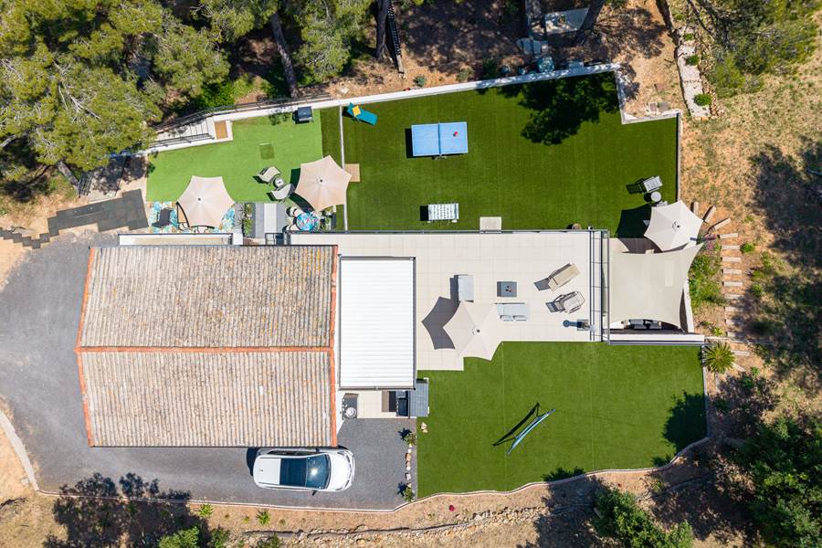 Vue aérienne de la villa
