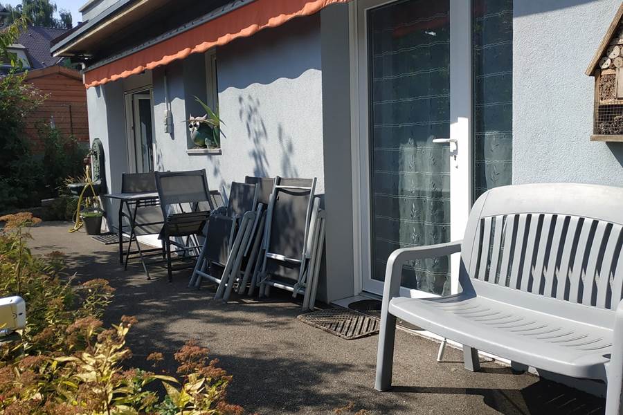 La terrasse en venant côté cour