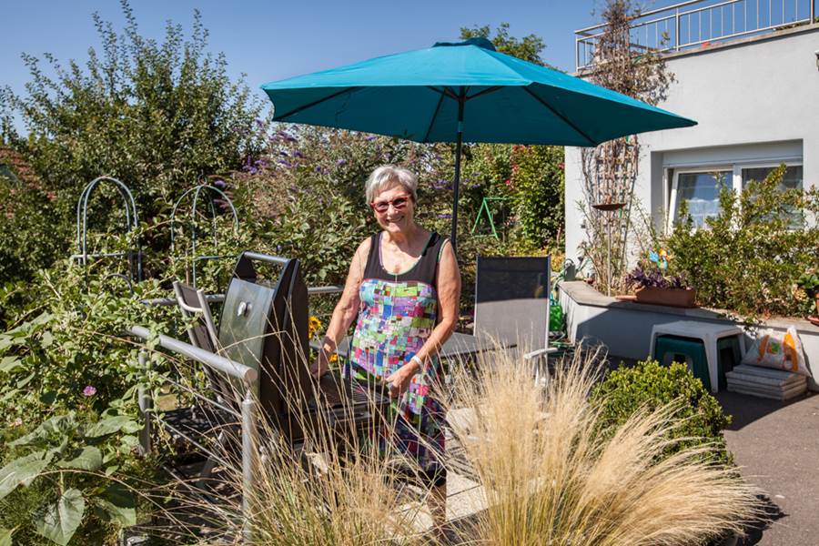 le barbecue électrique de la terrasse