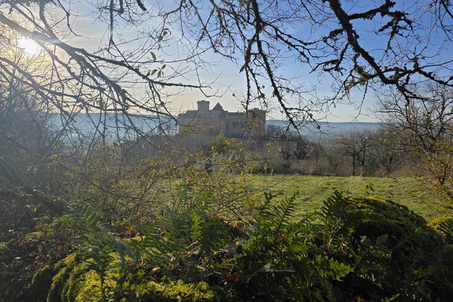 Apercevoir au loin le château de Castelnau-Bretenoux
