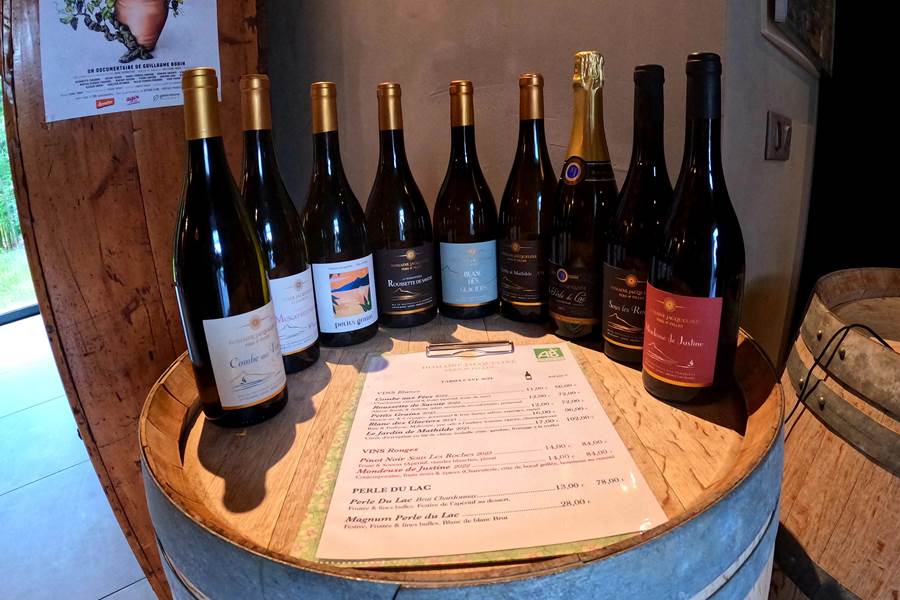 Les vins que vous dégusterez au Caveau Jacqueline à Aix Les Bains