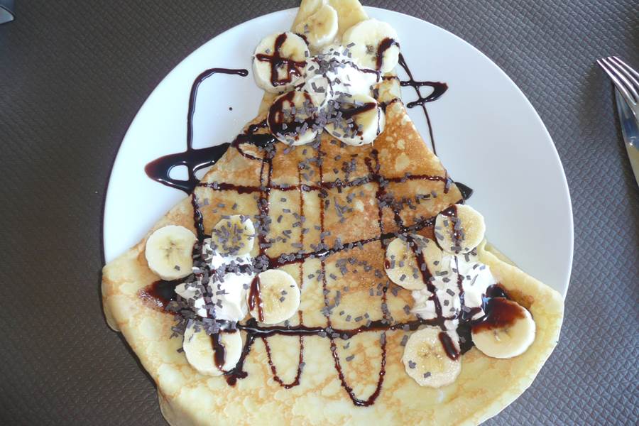 Crêpe banane-chocolat