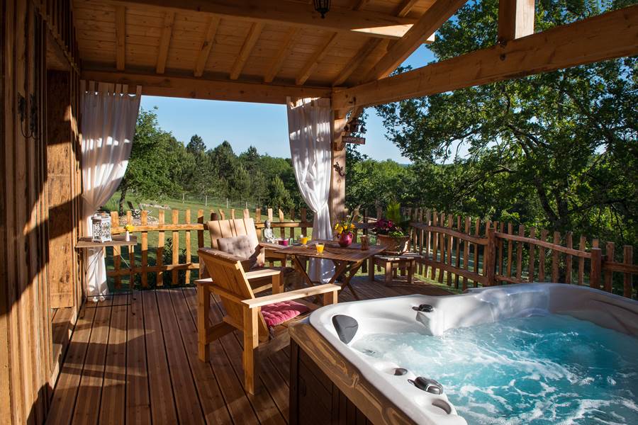 Terrasse 2022 & Spa privatif - Cabane EPICEA