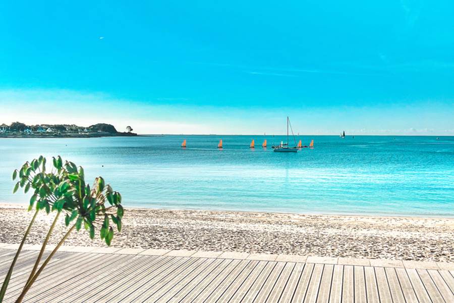 La corniche et la grande plage du Trez Bénodet