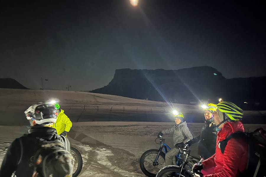 Fatbike pleine lune en Chartreuse