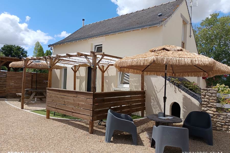 terrasse chaumière-gite-hameau-des-deux-ailes