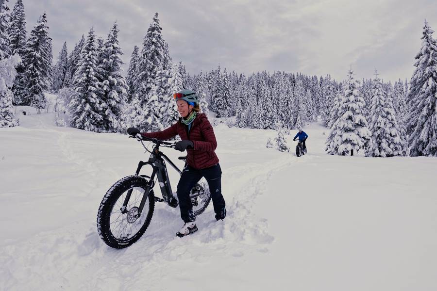 Une randonnée en fat bike à la Clusaz