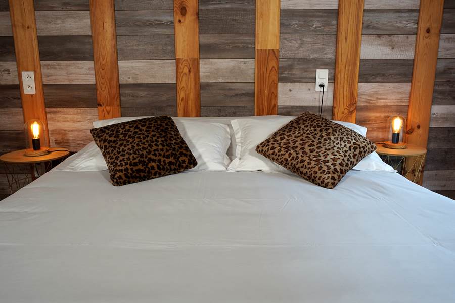 Chambre double élégante et boisée