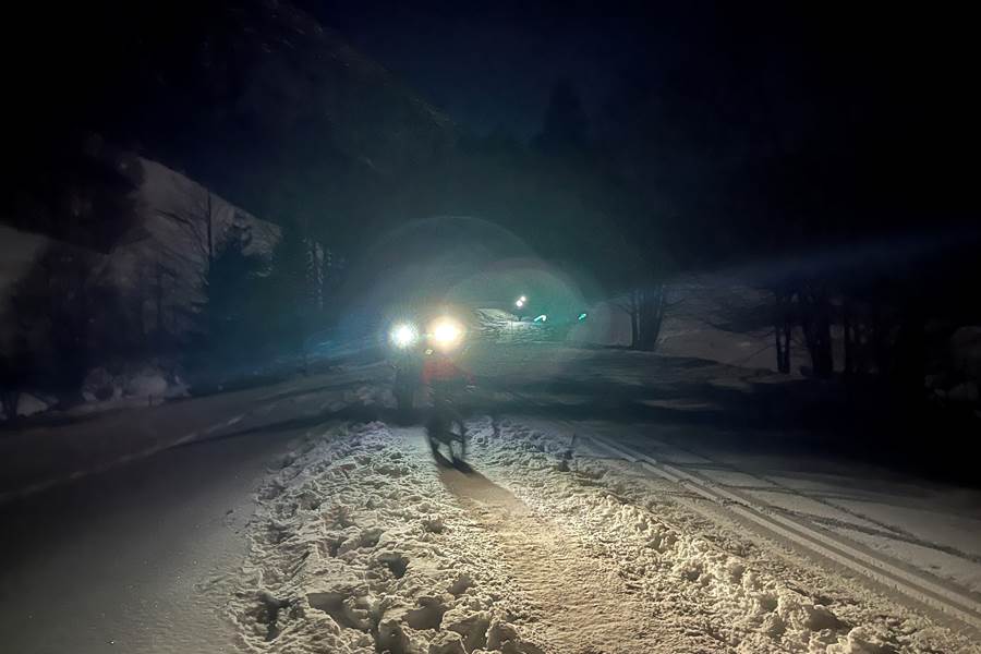 Nocturne fatbike au Desert d'Entremont - Chartreuse