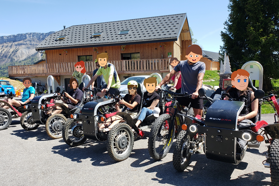 Activité Swincar et fatbike pour un séminaire à la Feclaz