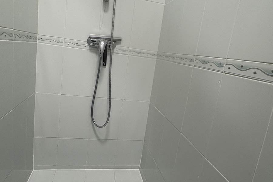 Salle de bain-douche à l'italienne-chambre verte